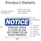 Signmission Persons Under 21 Years Of Age Not Permitted OSHA Notice Sign, Vinyl Decal, 10in W x 7in L, 2PK OS-2PACK-NS-D-710-L-17211 - alternate 4